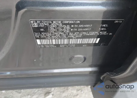 2017 Toyota Rav4 Le z USA, uszkodzony, nr VIN JTMZFREV3HJ106950